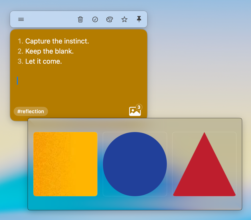 Brim's attachment icon and image viewer